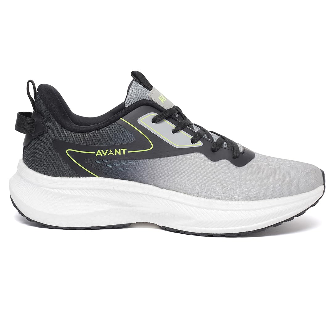 AVANT Men's Punch Running & Training Shoes - Superior Cushioning, Enhanced Grip TPU Outsole, Superior Traction, Anti Skid, Lightweight, Shock Absorption Tech, Sports Footwear (AVMSH170CL01UK9_Grey) 1