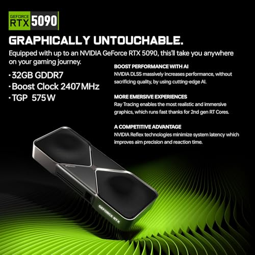 Image of PCONLINE HP OMEN MAX 45L Customized Gaming Tower Desktop, AMD Ryzen 9 9900X3D, GeForce RTX 5090, 32GB-128GB DDR5, 1TB-4TB PCIe M.2 SSD, RGB Light Studio, DP, HDMI, Wi-Fi 7, Windows 11 Home, Black