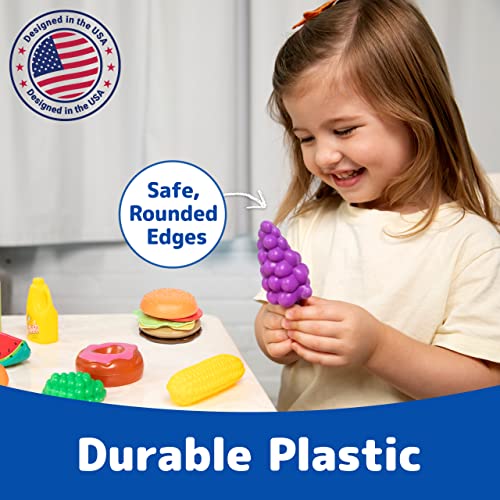 Jaxojoy Pretend Play Food Set For Kids Kitchen Ages 3+ (122Pcs) Toy Food Assortment Playset For Kids & Toddlers, Mini Kitchen Food Sets, Fake Food, Imaginative Play Kitchen Accessories, Gift For Kids #TOP3