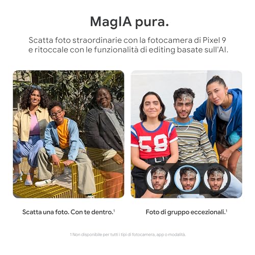 Pixel 9 - Smartphone Android sbloccato con Gemini, fotocamera avanzata, batteria con 24 ore di autonomia e display Actua da 6,3" - Nero ossidiana, 256GB - Smartphone - Immagine 8