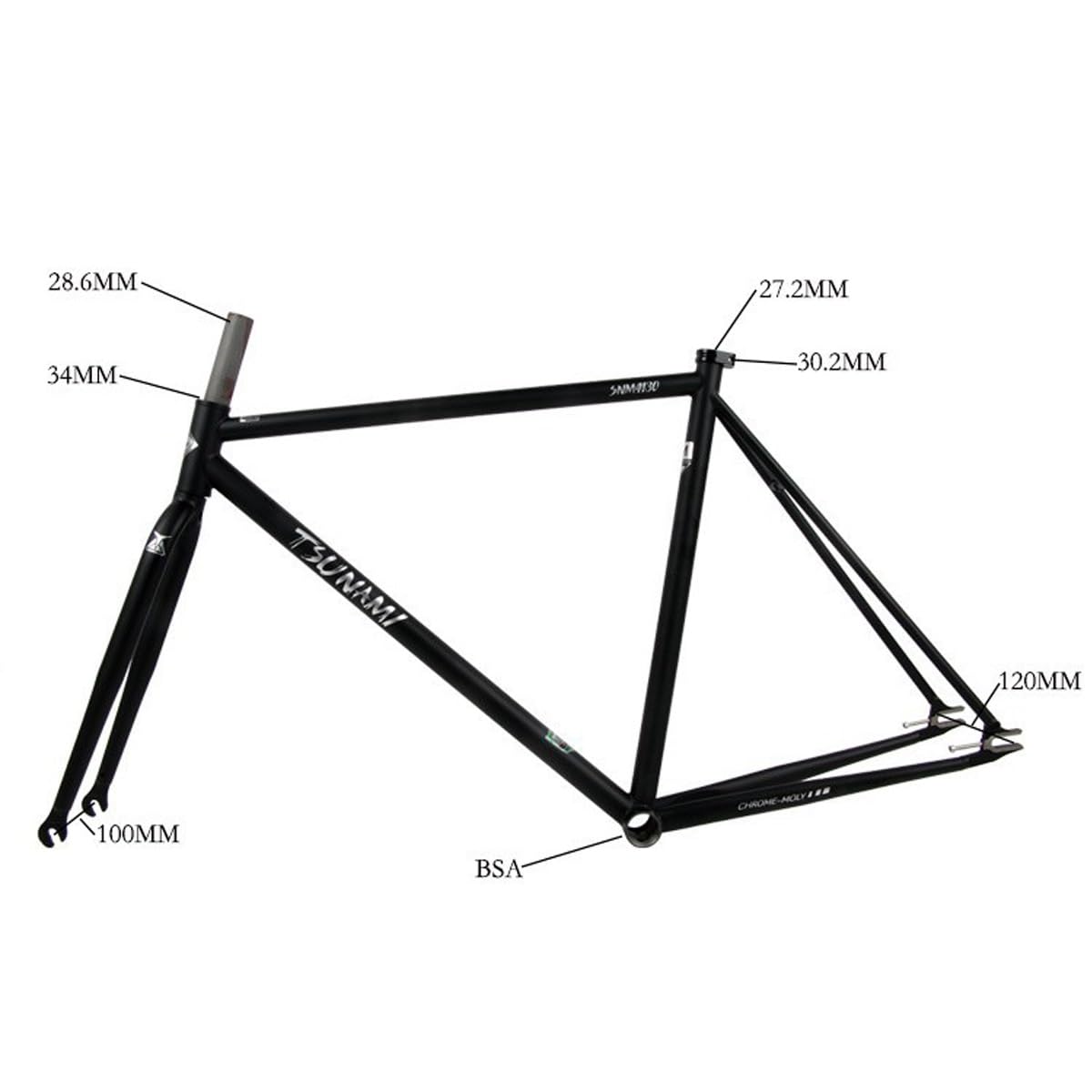 Amazon.co.jp: 50 52 55CM クロモリ鋼製自転車フレーム 700C 固定ギア