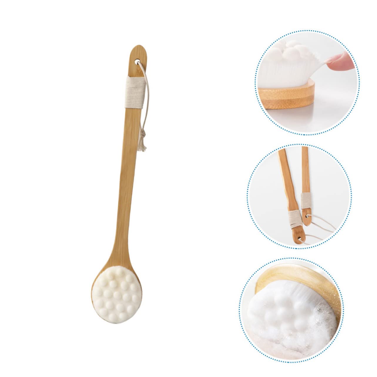 DOITOOL Cepillo de Ducha de Cepillo de Espalda Mango Exfoliante Corporal para Ducha de Espalda