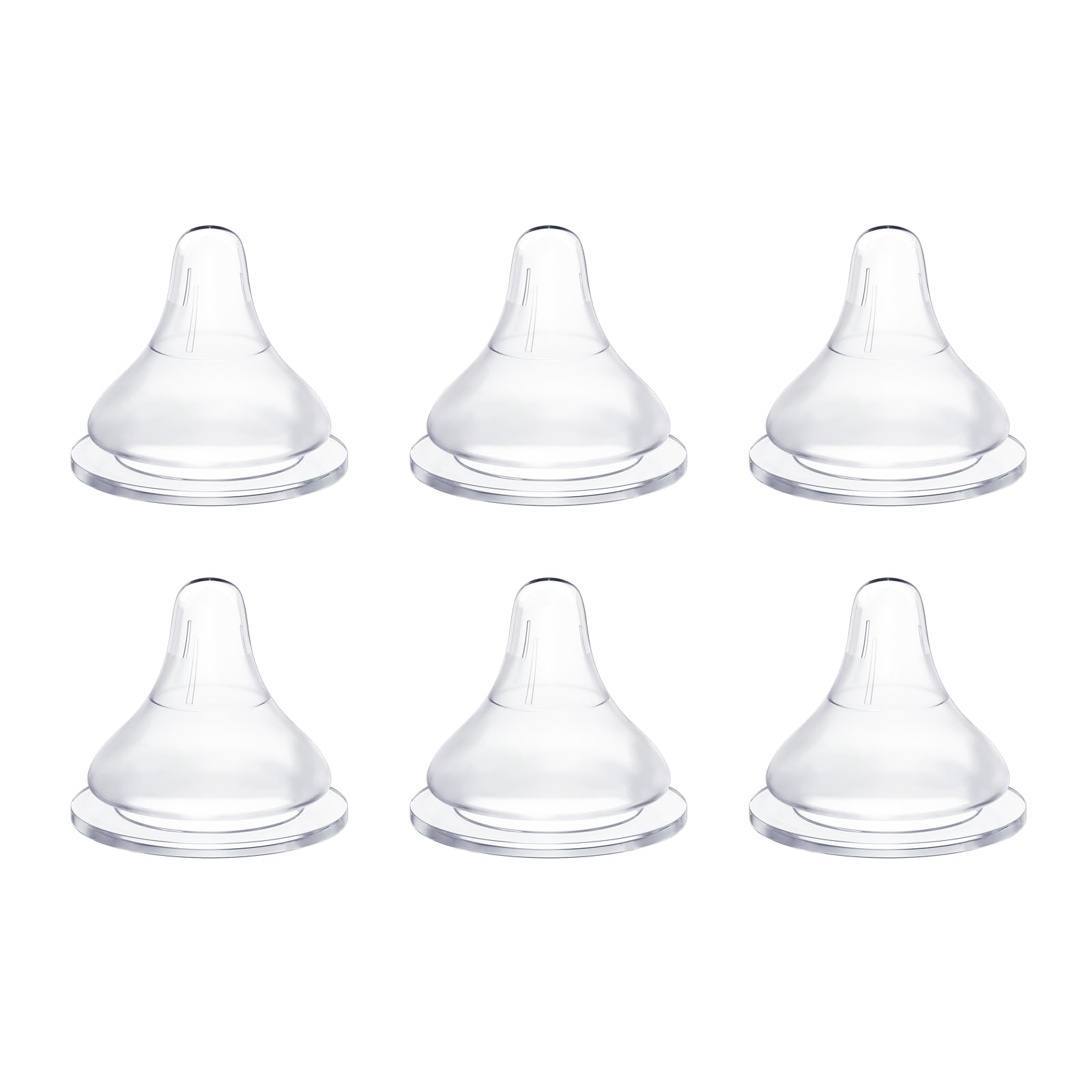 Photo 1 of Cathill Silicone Bottle Nipples, Medium Flow, Size M, 6-Pack