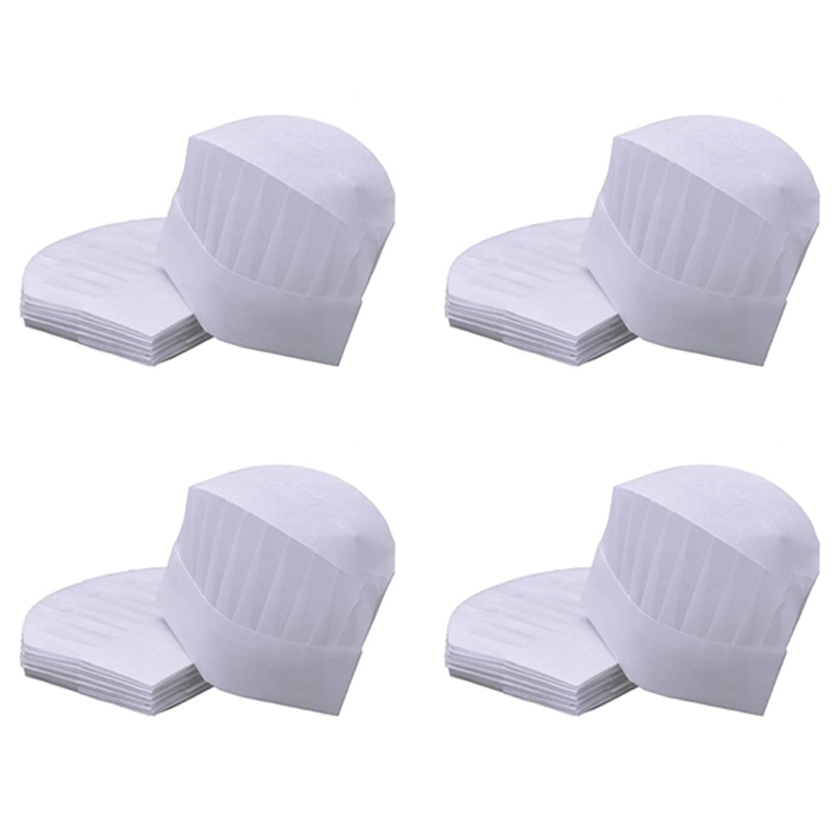 Hndhbfgrt 100 Packs of Disposable Chef Hat SMS 100% Non-Woven Kitchen Cooking Hats Cap Party Baking