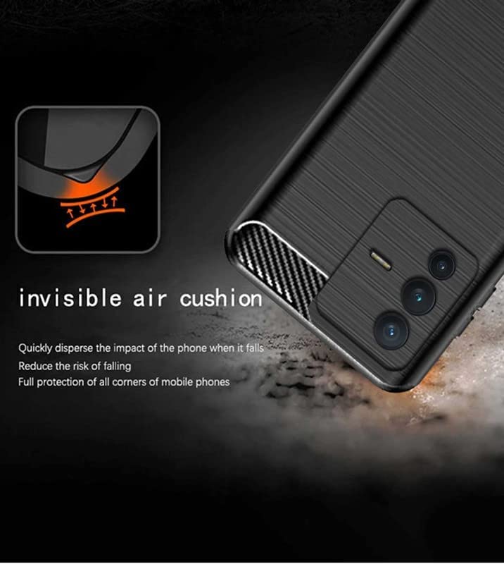Image of Hybrid Carbon Fiber Back Case for Vivo V23 (Black)