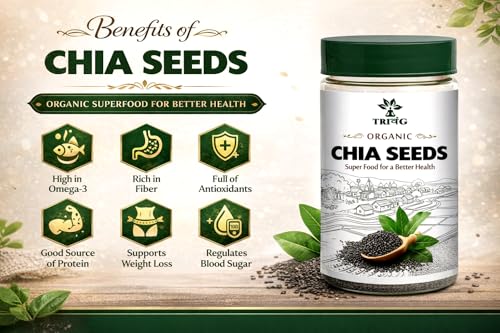 Image of Premium Raw Chia Seeds, 950G Jar Pack | Omega 3, Rich in Calcium, Protein, Fibre