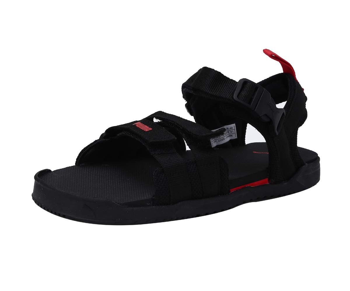 Puma unisex-adult Shifter Puma Black-High Risk Red Sandal - 10 UK (37257901) (B07V4GVVD5) Amazon Price History, Amazon Price Tracker