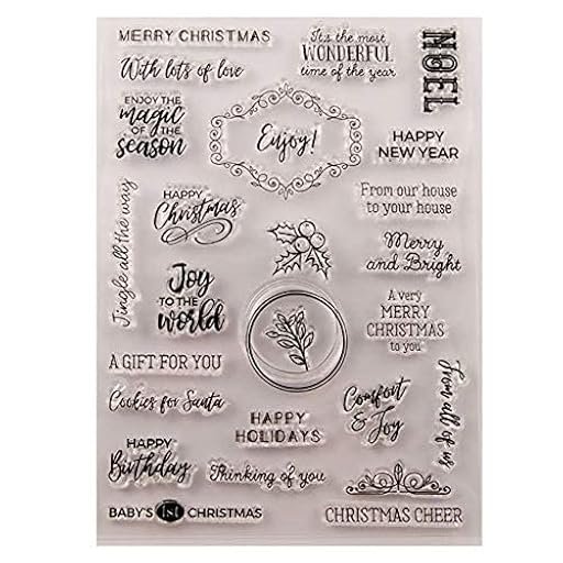 Arrietty Sellos transparentes con frase en inglés "Happy Christmas Happy New Year" para hacer tarjetas de Navidad, decoración y álbumes de recortes, sellos de goma para manualidades | Ya disponible en tu tienda friki favorita! En mundofriki.es!