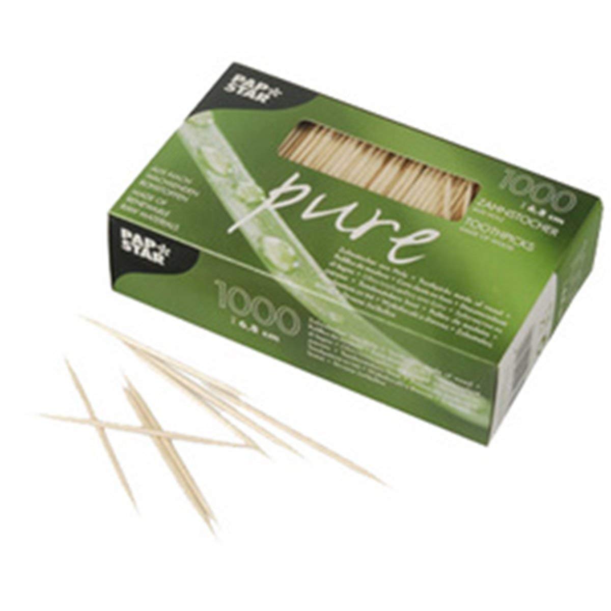 PAPSTAR Stuzzicadent in legno purerotondo circa 6,5