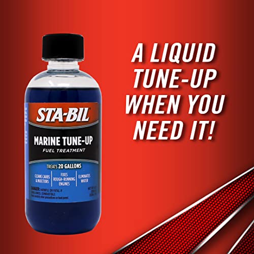 Image of STA-BIL Marine Tune-Up Fuel Treatment, 8 oz | Treats 20 gallons. Cleans fuel systems, removes water, and restores performance.