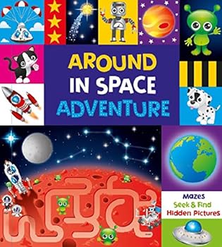 Board book Around in Space Adventure - Kids Books - Childrens Books - Toddler Books by Page Publications Book