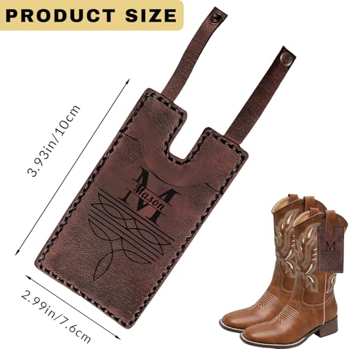 Personalized Western Boot Wallet for Women with Snap Strap, 2025 Fashion Leather Wallet, Handcrafted Leather Boot Credit Card Holder Wallet Small Leather Wallets with Snap Fastening (1Pcs)2