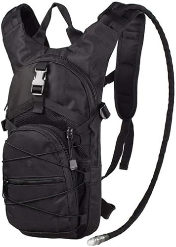 Tactical Hiking Hydration Backpack with 3L Water Bladder Black