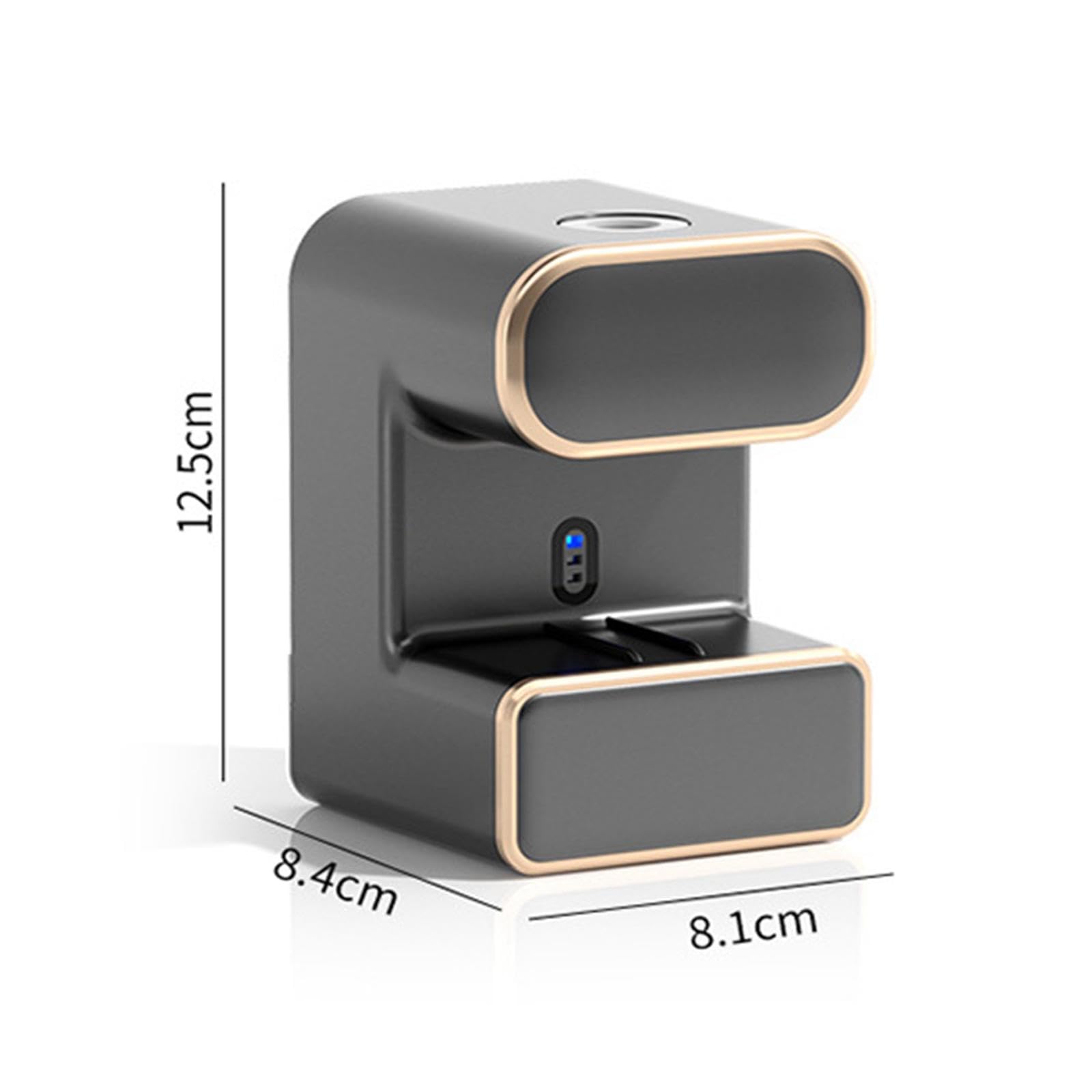 Dispensador de Pasta Automático para Cepillos de Dientes Montado en Pared con Exprimidor Eléctrico Y Soporte Instalación Sencilla Y Almacenamie, Negro con luz, Individual