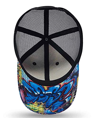 Image of Quanhaigou Trucker Hat - Mesh Snap Back - Unisex Adjustable Baseball Cap - Outdoor Hats for Men Women