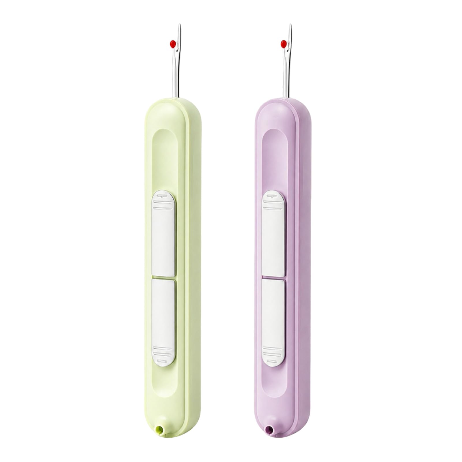 ChainYao 2Pcs 2 in 1 Needle Threader & Seam Ripper, Stretchable Threading & Thread Remover Tools for Hand Sewing, Knitting, Embroidery, DIY Craft Projects