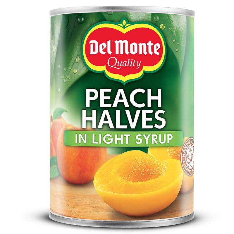 Del Monte Peach Halves in Syrup 420 g (Pack of 12)