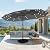 Sophia & William 15 ft Extra Large Patio Umbrella with Solar Lights, Rectangular Outdoor Umbrella with Base Included, Market Umbrella Double-sided Heavy Duty for Pool Garden Backyard, Smoky Gray