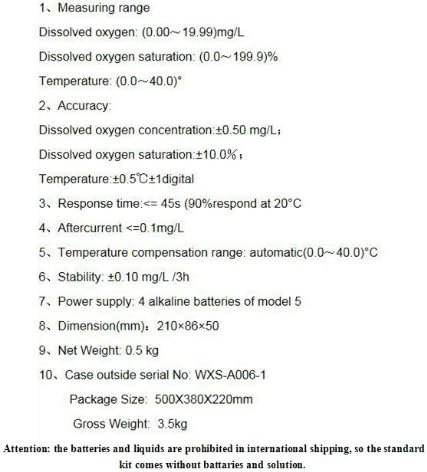 Gowe Portable Dissolved Oxygen Meter