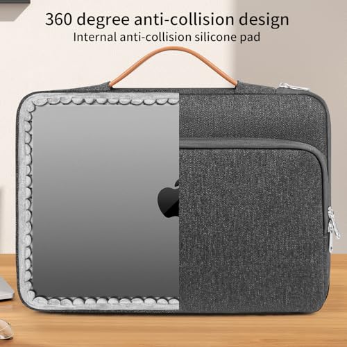 Image of MOCA Laptop Sleeve Case 15-15.6 inch, Shockproof Protective Computer Sleeve Cover with Accessories Pocket, Water Resistant Compatible for MacBook Dell HP Acer Asus Lenovo