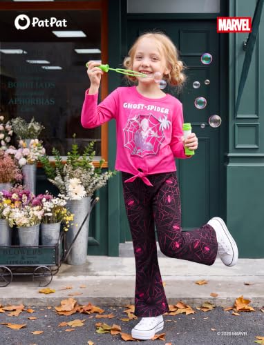Image of Disney Girls Outfits Long Sleeve Knot Front Shirt Flare Pants 2PC Clothes