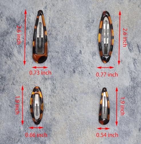 Set de 12 pinzas para cabello estilo vintage ovaladas miniatura 2