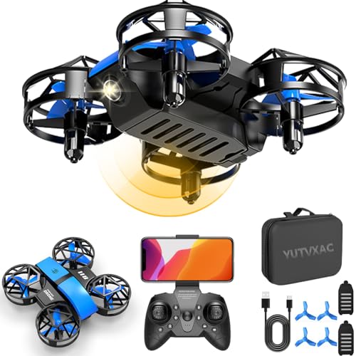 Mini juguetes voladores con cámara 4K con Evitación...