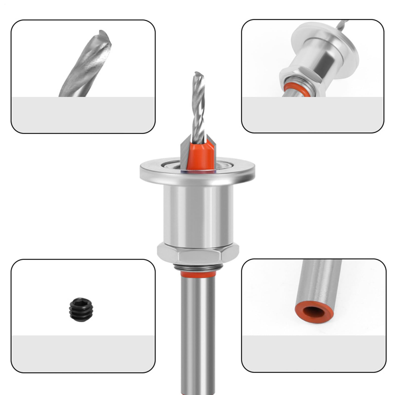 Set di punte svasate coniche in lega di alluminio, punte svasate per viti per legno, per mobili, riparazione domestica, lavori in legno, costruzioni di coperte, cerniere di porte, artigiani