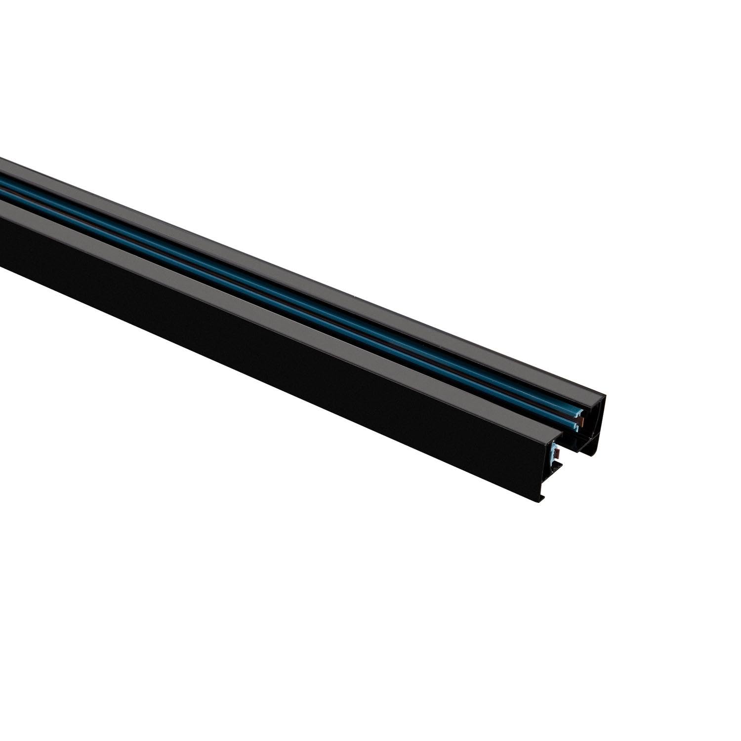 LEDKIA LIGHTING Carril Monofásico Aluminio para Focos LED 2 Metros Negro