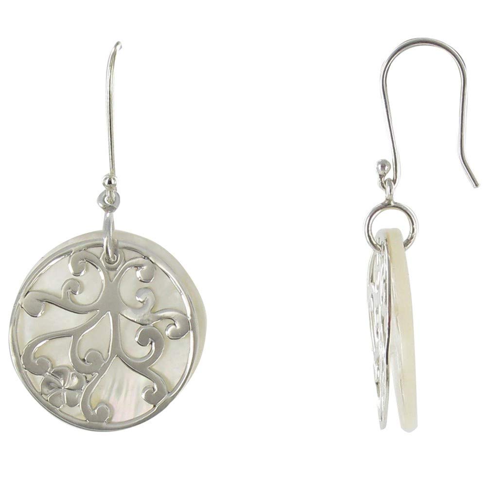LES POULETTES BIJOUX – Orecchini In Argento 925 Con Madreperla Rosa – Gioielli Fatti In Europa