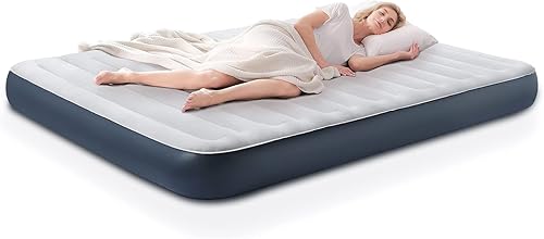 Evajoy Colchón de aire para campamento, colchón inflable Queen con bomba eléctrica externa de alta velocidad, cama inflable de 80 x 60 x 8 pulgadas