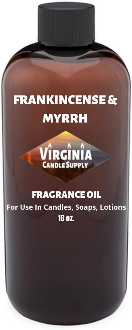 Frankincense & Myrrh Fragrance Oil (16 oz Bottle) for Candle Making, Soap Making, Tart Making, Room Sprays, Lotions, Car Fresheners, Slime, Bath Bombs, Warmers…