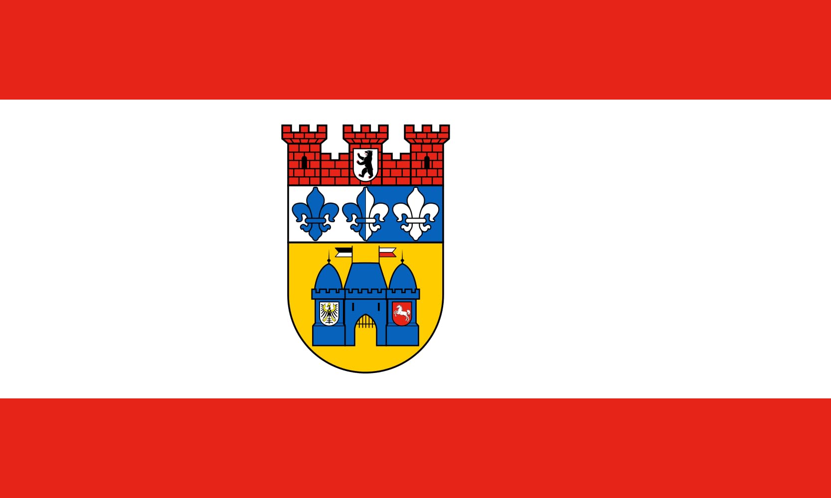 Drapeau Charlottenburg-Wilmersdorf de qualité supérieure avec œillets renforcés
