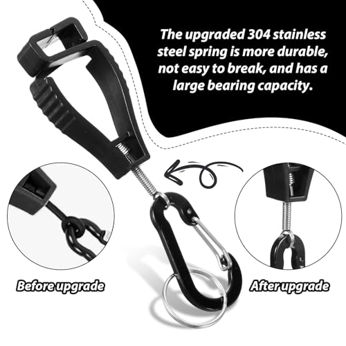 YUXIANLB 4 clipes de luva para porta-luvas de trabalho, luvas de trabalho para óculos de trabalhador