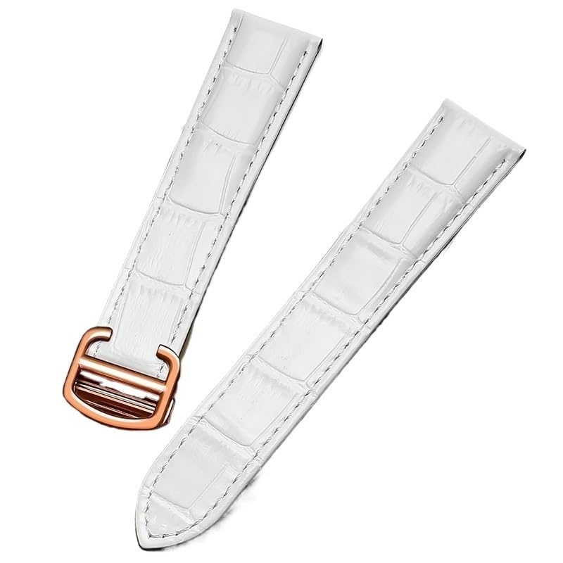 Bracelet montre cuir blanc 20mm parfait pour sublimer votre Cartier Tank au quotidien