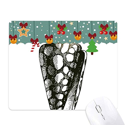 Tapis de bureau de Noël Snail Marine Life en caoutchouc pour espace gamer