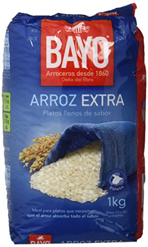 Bayo Arroz Extra Redondo - Paquete de 12 x 1000 gr - Total: 12000 gr