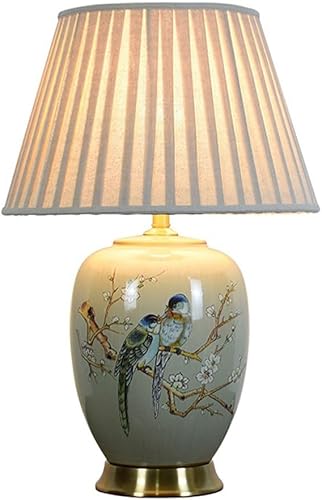 Lamp for Desk Ceramic Retro Table Lamp Living Room Study Bedroom Bedside Table Decorative Lamp Creative Hotel Table Lamp Desk Lamps for Home