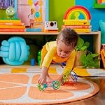 Bright Starts Easy-Grasp Oball Bundle Gift Set - Grasp The Day, Ball and Rattle Toys 2-Pack, BPA Free, Unisex, Newborn+ - Image 3