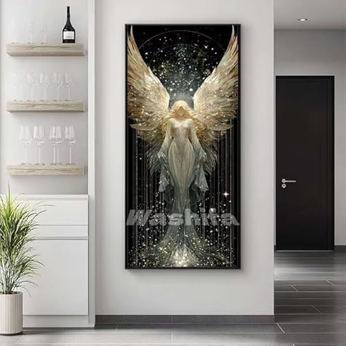 �������G �G���W�F�� ���� �����h��G �L�b�g DIY ��l ���S�Ҍ��� �f�W�^�����G ��h�� �����L�b�g�ɂ��G�� Paint By Numbers �A�N�����y�C���g ���ʉ� �����Ńy�C���g �z�[�� �I�t�B�X���� �M�t�g 35x70 cm, �t���[���Ȃ�