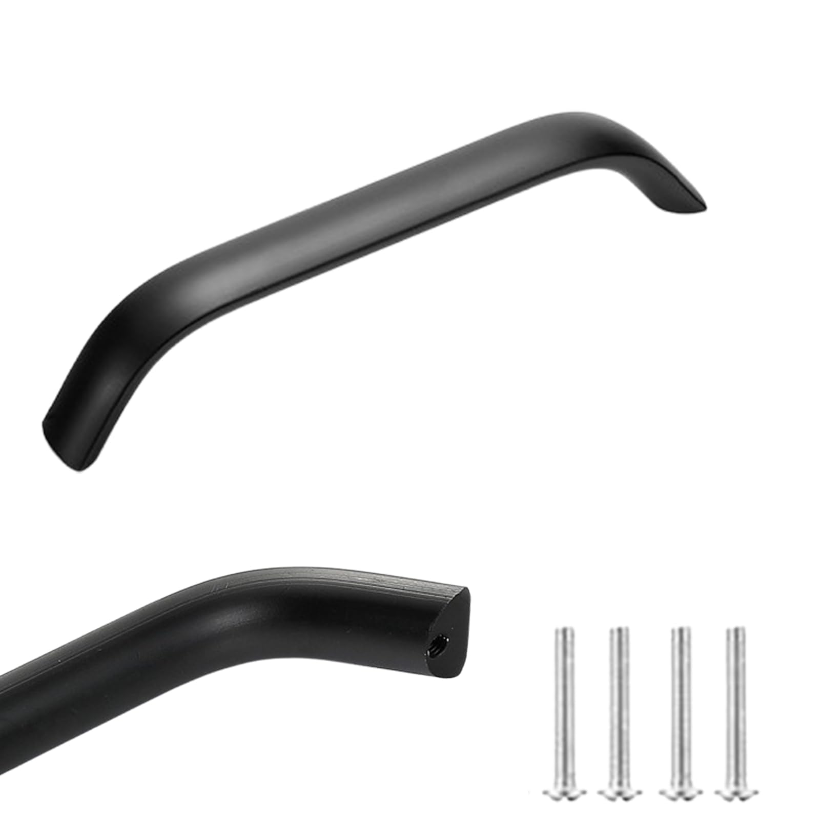 Steytemd Black Cabinet Handle 2 Pack Handle For Furniture Door Modern-128Mm/5In