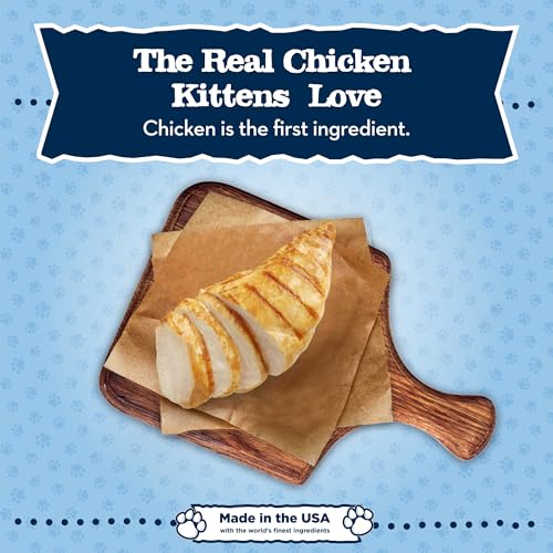 Image of Blue Buffalo Baby Blue Natural Grain-Free Wet Food for Kittens, Healthy Growth Formula with DHA, High-Protein Chicken Pate, 3 oz. Can