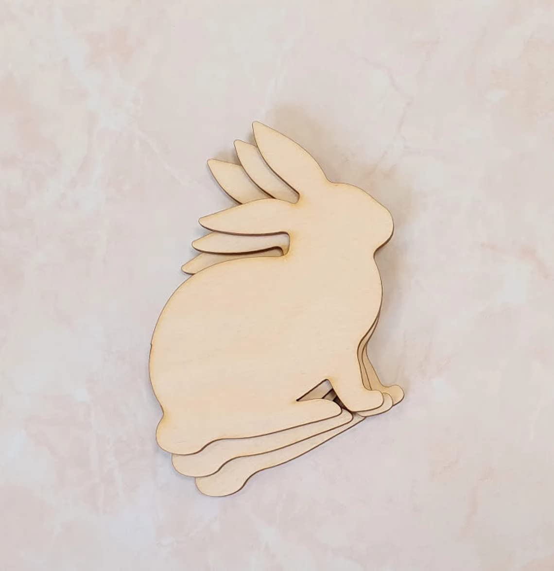 Cliths Pack of 3 pcs Wooden bunny rabbit, Wooden rabbit Wooden bunny blanks plywood easter rabbit blank rabbit shape acrylic shapes Birch Plywood unfinished Blanks for rabbit sign-image-49