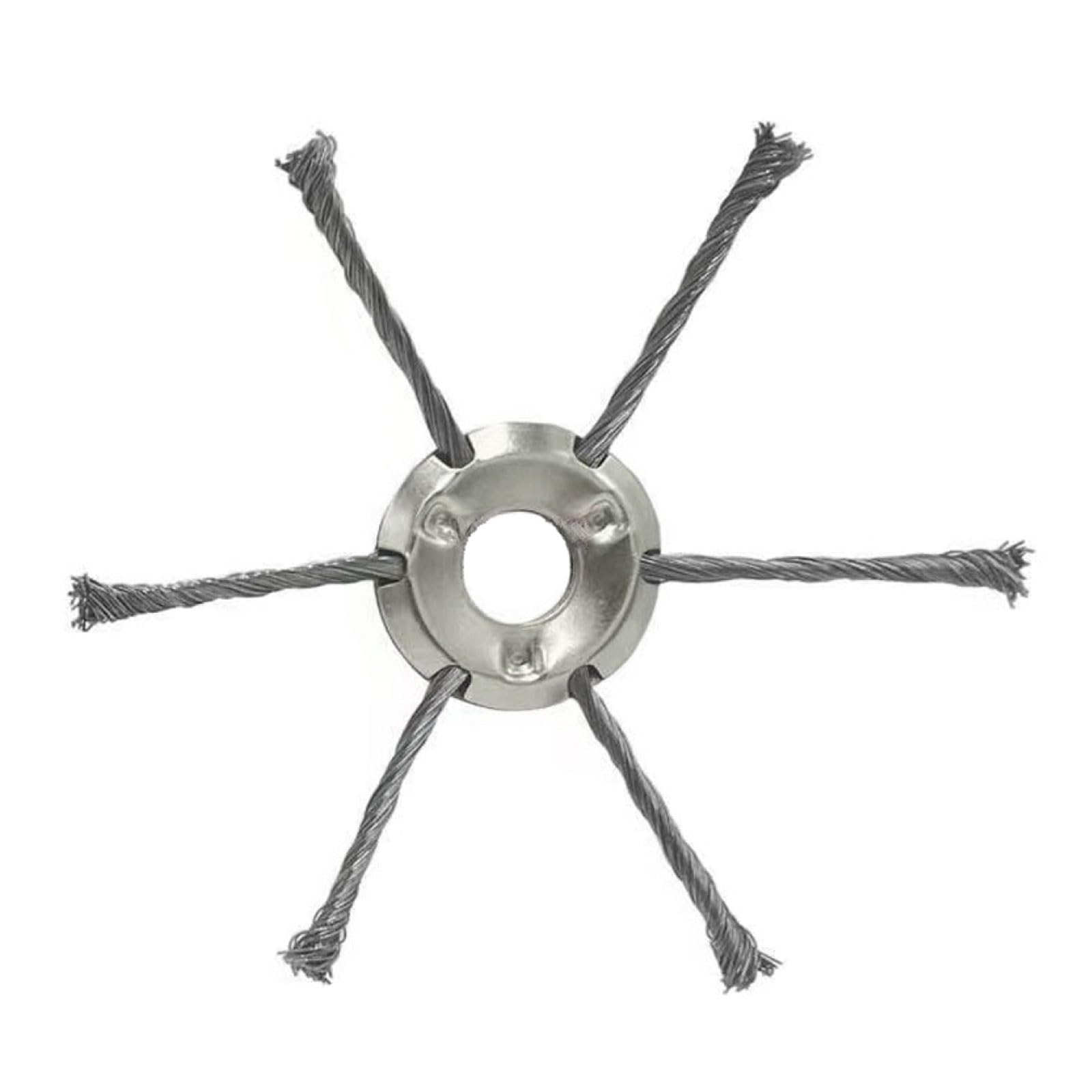 Steel Wire Brush Cutter Rotary Weed Brush Twist Knot Trimmer Head 25.4mm Hole Diameter for Lithium Battery Grass Trimmer (6T)
