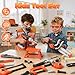 Kids Tool Set Toys, 56 Pcs Toddler Tool Set with Toy Chainsaw & Electronic Drill,Vest, Pretend Play Kids Construction Tools Toy for Toddler 3-5 Years Old Christmas Birthday Gifts