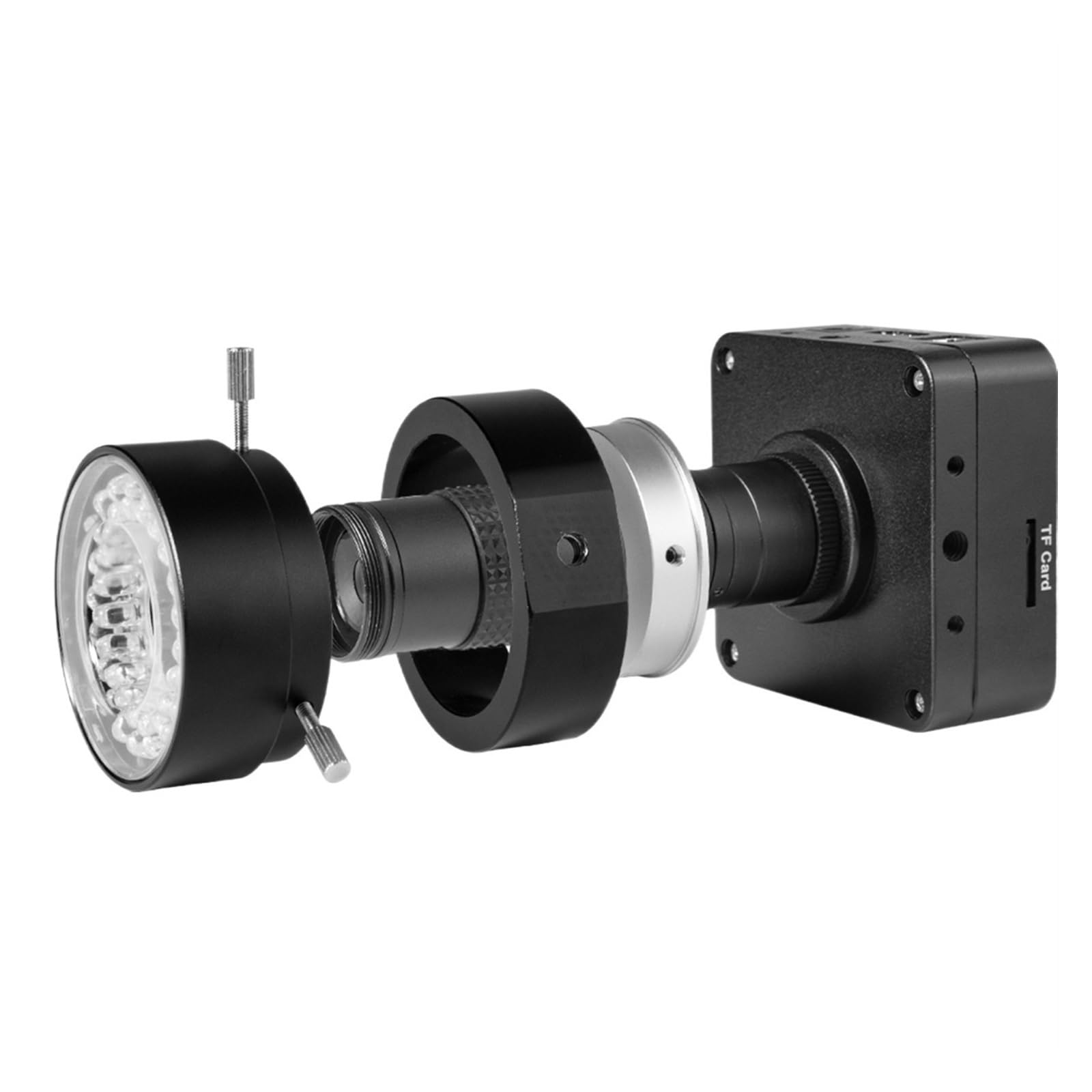 Przemysłowa Kamera Cyfrowa Z Mikroskopem 38 MP HDMI Wyjścia USB 130X C-Mount Stojak Na Obiektyw 40 Lampa Oświetlająca LED Precyzyjny Najwyraźniejszy(F Camera Lens Light)
