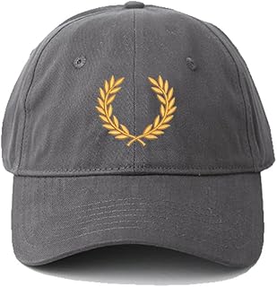 LexiuYibai Mens Baseball Caps Laurel Wreath Embroidered Washed Cotton Dad Hat (Grey,7 1/2)