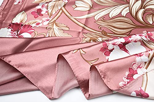 Image of Women's 35 inch Satin Square Silk Like Hair Scarves and Wraps Headscarf for Sleeping | Silk Feel Neckerchief, Hair Scarf, Fashion Bandana, Headscarf, Headband, Hair Wrap Sleeping, Daily Fashion Styling