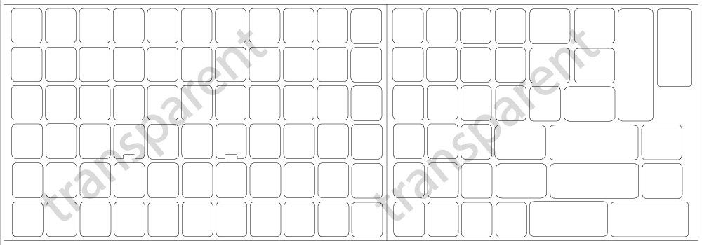 4Keyboard Blank Transparent Keyboard Decals for Desktop, Laptop and Notebook