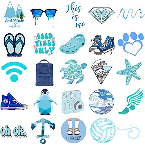 hydro flask stickers blue aesthetic